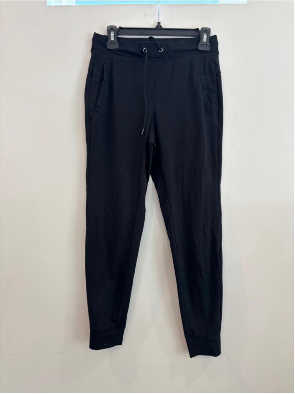 Yogalicious Lux Black Drawstring Tapered Leg Joggers Sweatpants Size S #S16